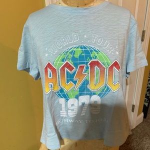 NWT gap ac/dc cropped tee vintage look xl